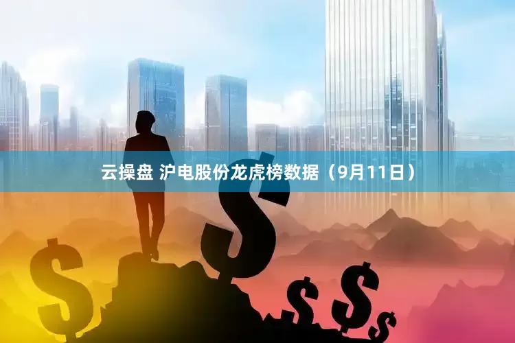 云操盘 沪电股份龙虎榜数据（9月11日）